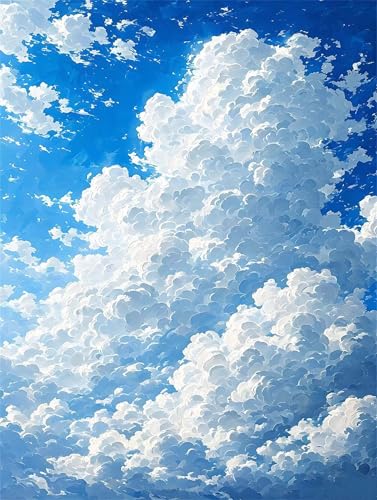 Malen Nach Zahlen Erwachsene Wolke Szene Malen Nach Zahlen Kinder, DIY Handgemalt Ölgemälde Kit, Mit 3 Pinsel und Hochwertige Acrylfarben Leinwand Basteln, für Home Wand Decor Geschenk 90x120cm w-990 Malen Nach Zahlen Erwachsene Wolke Szene Malen Nach Zahlen Kinder, DIY Handgemalt Ölgemälde Kit, Mit 3 Pinsel und Hochwertige Acrylfarben Leinwand Basteln, für Home Wand Decor Geschenk 90x120cm w-990 von Tifnuer