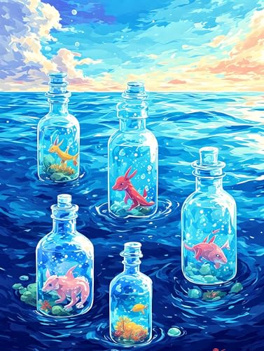 Malen Nach Zahlen Erwachsene Wunschflasche Malen Nach Zahlen Kinder, DIY Handgemalt Ölgemälde Kit, Mit 3 Pinsel und Hochwertige Acrylfarben Leinwand Basteln,für Home Wand Decor Geschenk 50x65cm w-949 Malen Nach Zahlen Erwachsene Wunschflasche Malen Nach Zahlen Kinder, DIY Handgemalt Ölgemälde Kit, Mit 3 Pinsel und Hochwertige Acrylfarben Leinwand Basteln,für Home Wand Decor Geschenk 50x65cm w-949 von Tifnuer