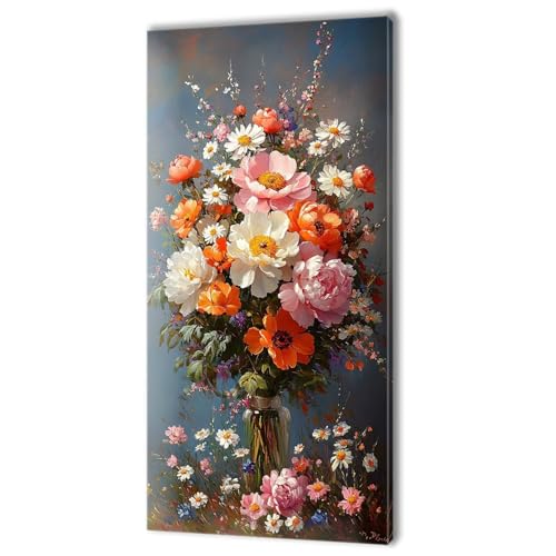 Malen Nach Zahlen Farbe Blume, Malen Nach Zahlen Kinder, DIY Set Erwachsene Großes XXL, Handgemalt Ölgemälde Leinwand Kit Basteln Erwachsene, Home Deko, Weihnachten, Frauen Geschenk 100x200cm w-45 von Tifnuer