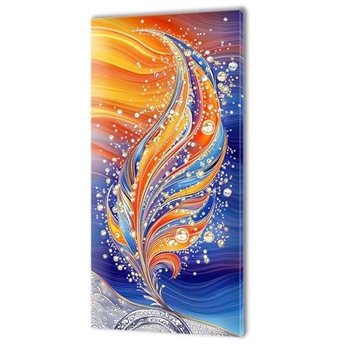 Malen Nach Zahlen Farbe Feder, Malen Nach Zahlen Kinder, DIY Set Erwachsene Großes XXL, Handgemalt Ölgemälde Leinwand Kit Basteln Erwachsene, Home Deko, Weihnachten, Frauen Geschenk 100x200cm w-73 von Tifnuer