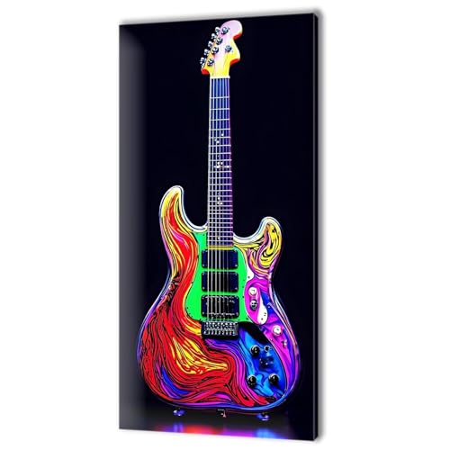 Malen Nach Zahlen Farbe Gitarre, Malen Nach Zahlen Kinder, DIY Set Erwachsene Großes XXL, Handgemalt Ölgemälde Leinwand Kit Basteln Erwachsene, Home Deko, Weihnachten, Frauen Geschenk 100x200cm w-55 von Tifnuer