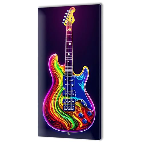 Malen Nach Zahlen Farbe Gitarre, Malen Nach Zahlen Kinder, DIY Set Erwachsene Großes XXL, Handgemalt Ölgemälde Leinwand Kit Basteln Erwachsene, Home Deko, Weihnachten, Frauen Geschenk 100x200cm w-53 von Tifnuer