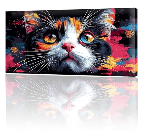 Malen Nach Zahlen Farbe Katze, Malen Nach Zahlen Kinder, DIY Set Erwachsene Großes XXL, Handgemalt Ölgemälde Leinwand Kit Basteln Erwachsene, Home Deko, Weihnachten, Frauen Geschenk 100x200cm w-74 von Tifnuer