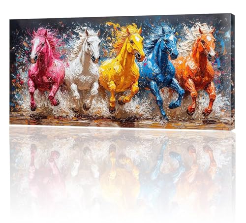 Malen Nach Zahlen Farbe Pferd, Malen Nach Zahlen Kinder, DIY Set Erwachsene Großes XXL, Handgemalt Ölgemälde Leinwand Kit Basteln Erwachsene, Home Deko, Weihnachten, Frauen Geschenk 100x200cm w-72 von Tifnuer