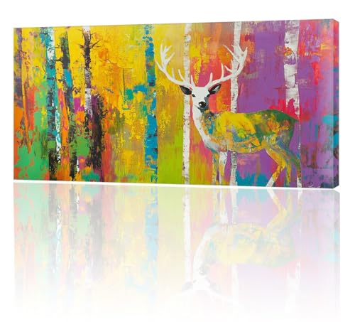 Malen Nach Zahlen Farbe Reh, Malen Nach Zahlen Kinder, DIY Set Erwachsene Großes XXL, Handgemalt Ölgemälde Leinwand Kit Basteln Erwachsene, Home Deko, Weihnachten, Frauen Geschenk 100x200cm w-70 von Tifnuer