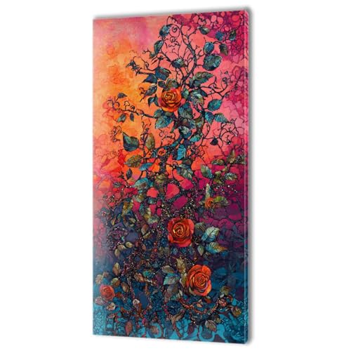 Malen Nach Zahlen Farbe Rose, Malen Nach Zahlen Kinder, DIY Set Erwachsene Großes XXL, Handgemalt Ölgemälde Leinwand Kit Basteln Erwachsene, Home Deko, Weihnachten, Frauen Geschenk 100x200cm w-59 von Tifnuer