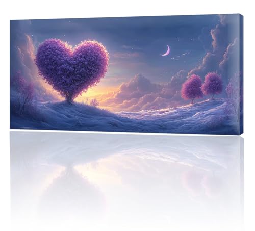 Malen Nach Zahlen Liebe Mond, Malen Nach Zahlen Kinder, DIY Set Erwachsene Großes XXL, Handgemalt Ölgemälde Leinwand Kit Basteln Erwachsene, Home Deko, Weihnachten, Frauen Geschenk 80x160cm w-16 von Tifnuer