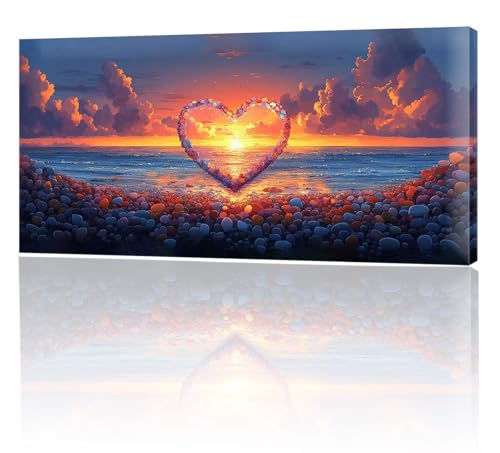 Malen Nach Zahlen Liebe Sonnenuntergang, Malen Nach Zahlen Kinder, DIY Set Erwachsene Großes XXL, Handgemalt Ölgemälde Leinwand Kit Basteln Erwachsene, Home Deko, Weihnachten Geschenk 100x200cm w-8 von Tifnuer