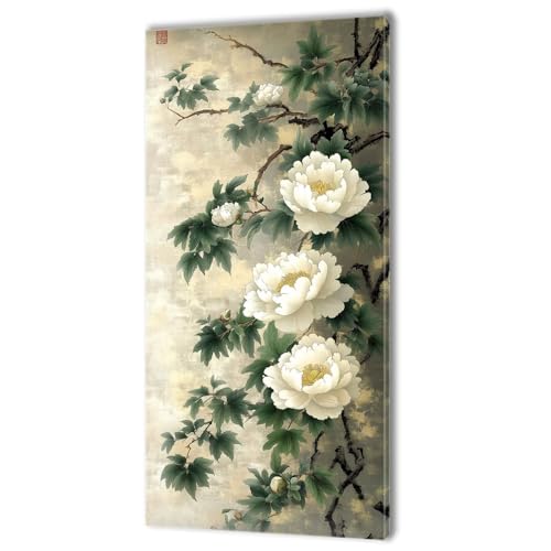 Malen Nach Zahlen Weiß Blume, Malen Nach Zahlen Kinder, DIY Set Erwachsene Großes XXL, Handgemalt Ölgemälde Leinwand Kit Basteln Erwachsene, Home Deko, Weihnachten, Frauen Geschenk 80x160cm w-13 von Tifnuer