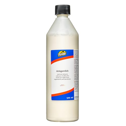 Anlegemilch für Schlagmetall, Blattgold und Blattsilber - Spezialkleber zum Anlegen von Blattmetall und Schlagmetall - 500 mL von Tifoo