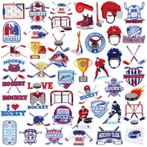 Tigeen 48 Stück Hockey-Aufnäher zum Aufbügeln, Sportball, Stickerei-Applikation, Hockey-Party, Nähflicken für Kleidung, Jacken, Jeans, Taschen, Kleider, Hüte, DIY-Applikation, Emblem-Zubehör Tigeen 48 Stück Hockey-Aufnäher zum Aufbügeln, Sportball, Stickerei-Applikation, Hockey-Party, Nähflicken für Kleidung, Jacken, Jeans, Taschen, Kleider, Hüte, DIY-Applikation, Emblem-Zubehör von Tigeen