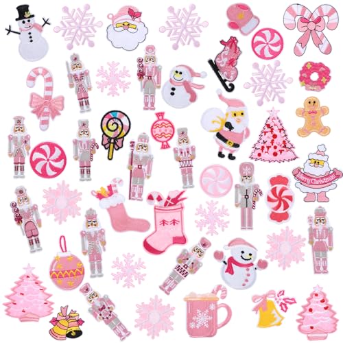 Tigeen 48 Stück rosa Weihnachten Bügelbilder Cartoon Cute Nussknacker Weihnachtsmann Schneeflocken Xmas Pink Patch bestickte Applikation Weihnachtsdekoration Winter Urlaub DIY Handwerk Geschenk für Tigeen 48 Stück rosa Weihnachten Bügelbilder Cartoon Cute Nussknacker Weihnachtsmann Schneeflocken Xmas Pink Patch bestickte Applikation Weihnachtsdekoration Winter Urlaub DIY Handwerk Geschenk für von Tigeen