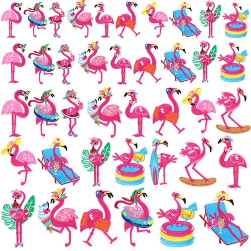 Tigeen Aufnäher mit pinkem Flamingo, zum Aufnähen oder Aufbügeln, für Jeans, Kleidung, Jacken, Kleid, Hüte, Abzeichen, bestickte Flamingo-Flicken, Reparatur-Emblem-Dekoration für Sommer, Strandparty Tigeen Aufnäher mit pinkem Flamingo, zum Aufnähen oder Aufbügeln, für Jeans, Kleidung, Jacken, Kleid, Hüte, Abzeichen, bestickte Flamingo-Flicken, Reparatur-Emblem-Dekoration für Sommer, Strandparty von Tigeen