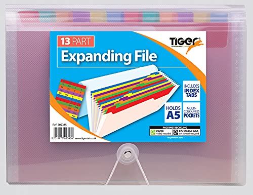 Fächermappe, A5, mehrfarbig, 13 Fächer, 302345 von Tiger
