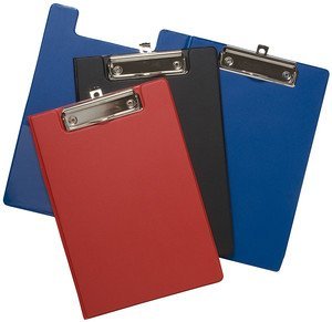 Tiger Klemmbrett Clipboard A5 aus PVC, Kunststoff blau schwarz rot, A5 Foldover x 1 von Tiger