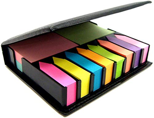 Tiger sticky memo notes holder with index tab flags in leather like case by Tiger Tiger sticky memo notes holder with index tab flags in leather like case by Tiger von Tiger