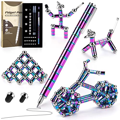 Tigerhu Fidget Pen, Magnetischer Kugelschreiber, Magnet Stift, Lustig Multifunktions Magnetstift, Stressabbau Druckkugelschreiber für Männer, Frauen, Kinder, Vatertagsgeschenk Tigerhu Fidget Pen, Magnetischer Kugelschreiber, Magnet Stift, Lustig Multifunktions Magnetstift, Stressabbau Druckkugelschreiber für Männer, Frauen, Kinder, Vatertagsgeschenk von Tigerhu