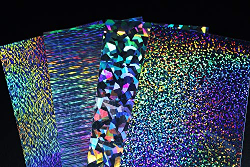 Tigofly Holografische Klebefolie, blinkende Folie, Glas, Disko-Stil, Draht-Muster, künstliche Fischhaut, Montage-Aufkleber, fest, Aufkleber für Köder, 4 Stück, 10 x 21 cm, sortiert Tigofly Holografische Klebefolie, blinkende Folie, Glas, Disko-Stil, Draht-Muster, künstliche Fischhaut, Montage-Aufkleber, fest, Aufkleber für Köder, 4 Stück, 10 x 21 cm, sortiert von Tigofly