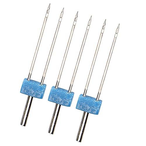 Doppelnadeln Edelstahl -Gewinde Twin Pins Nähmaschinenzubehör Zum Handwerk und DIY -Projekte 3PCs für Nähenthusiasten und Anfänger (Doppelnadel 4MM-3 Stück/Beutel) von Tihebeyan