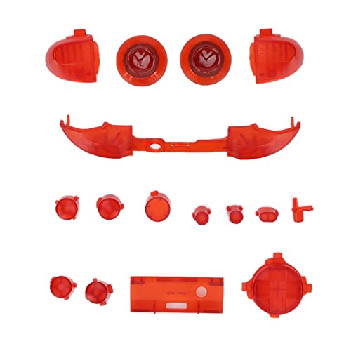 Full Trigger -Tasten -Kit für Series X S Controller, Eindeutige Ersatz -Taste, Verbesserung des Spielerlebnisses (Transparentes Rot) von Tihebeyan
