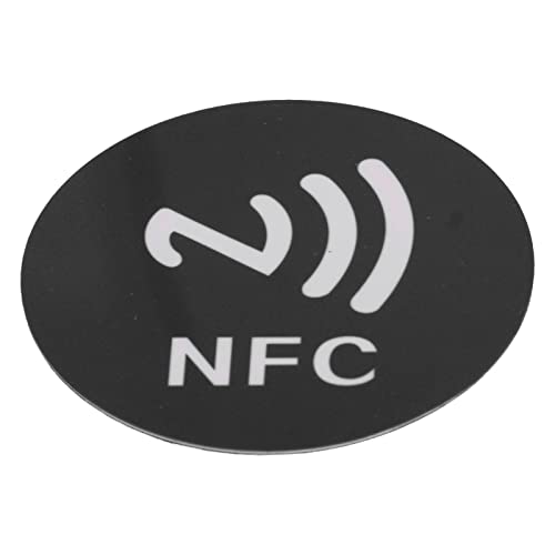 NFC -Aufkleber Intelligente Anti -Interferenz ID5200 Chip 40 Mm Runde Beschriftung Schneller Antwort für Access Control 20 PCs. (BLACK) von Tihebeyan
