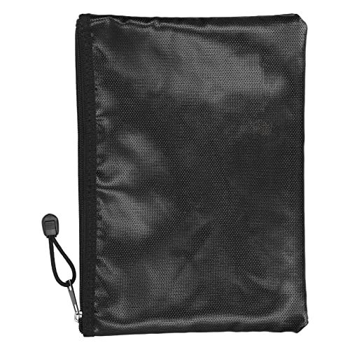 Tihebeyan Feuerfestem Geldbag Safer Aufbewahrungstasche für Wertsachen Dokumente Zertifikate Bargeldschmuck USB -Datenträger für Home Office Schwarz (#1) von Tihebeyan