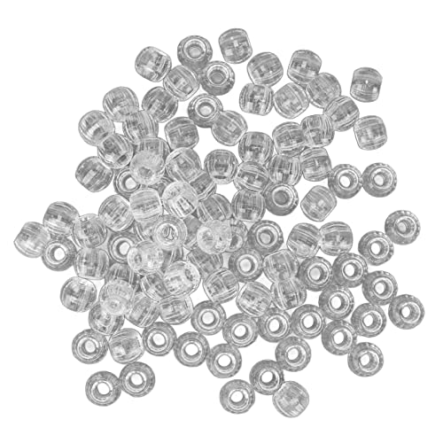 Tihebeyan Haare Flechten Perlen Langlebige Große Lochperlen für Haar- und Bart -Flechten 100pcs für Männer Frauen, Plastikharzperlen für Hochzeit und Tägliche Verwendung (Transparent) von Tihebeyan