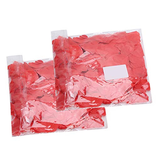 Tihebeyan Konfetti, 2 Taschen Herzförmig Konfetti 60 G 2,5 Cm Rotes Papier mit Glatten Kanten für Valentinstag Hochzeitsfeierdekoration von Tihebeyan