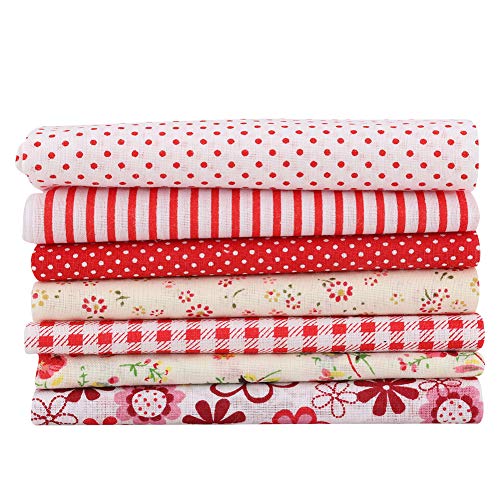 Baumwollstoff, 7 Stück Stoffe Zum Nähen Patchwork Paket Stoffreste Kleidung Bettwäsche Vorhänge Tischdecken Handgefertigt Material DIY Dekor Handgemachtes Schnittmuster Basteln Quilting (25 * 25cm) Baumwollstoff, 7 Stück Stoffe Zum Nähen Patchwork Paket Stoffreste Kleidung Bettwäsche Vorhänge Tischdecken Handgefertigt Material DIY Dekor Handgemachtes Schnittmuster Basteln Quilting (25 * 25cm) von Tiiyee