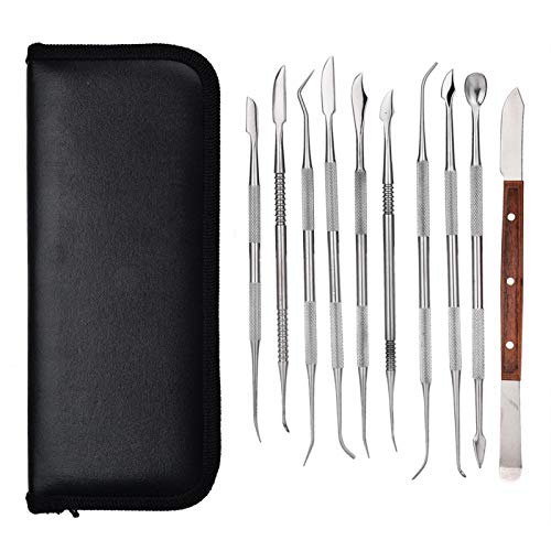 Tiiyee Töpferwerkzeug Set, Modelierwerkzeug Keramik Werkzeug Clay Tools Modelliermasse Werkzeug Keramik Ton Werkzeug DIY Grabstichel Modellierwerkzeug Set Spatel Skulptur Schnitz Modeliermasse von Tiiyee