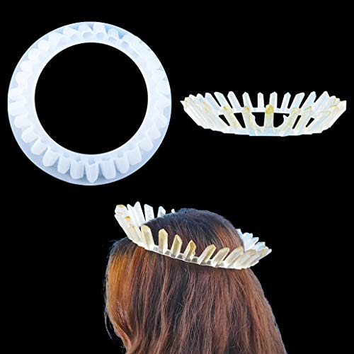 TikooTik Queen Kronenharzformen Gießform Silikonform Epoxidharz Form Kronenform für Strass Tiara, Cake Topper, Prom Hochzeit Baby Shower,Handwerk Resin Mold (Queen) von TikooTik