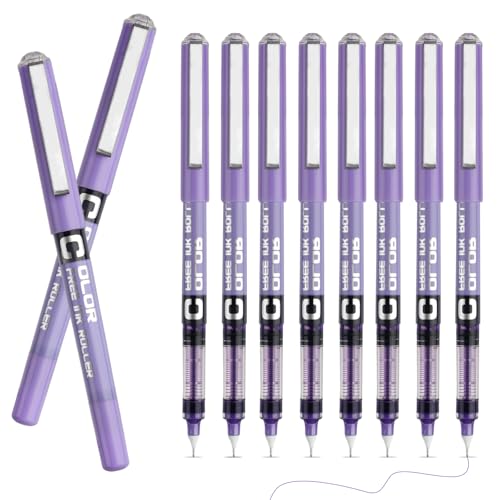 10 Stück Tintenroller Stifte, Kugelschreiber 0.5mm, Gel Pen Lila, Gel Kugelschreiber, Schnell Trocknend Gelstifte, Rollerball Pen, Gelschreiber, für Büro Schule 10 Stück Tintenroller Stifte, Kugelschreiber 0.5mm, Gel Pen Lila, Gel Kugelschreiber, Schnell Trocknend Gelstifte, Rollerball Pen, Gelschreiber, für Büro Schule von Tikplus