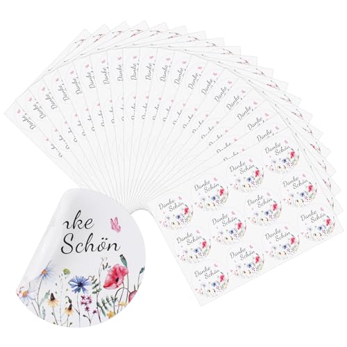 240 Stück Danke Aufkleber, Dankeschön Stickers 4cm, Selbstklebende Etiketten Runde, Personalisierte Sticker Blumenstil, Geschenkaufkleber für Lehrer, Konfirmation Geburtstag Taufe 240 Stück Danke Aufkleber, Dankeschön Stickers 4cm, Selbstklebende Etiketten Runde, Personalisierte Sticker Blumenstil, Geschenkaufkleber für Lehrer, Konfirmation Geburtstag Taufe von Tikplus