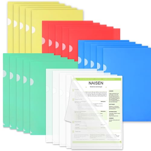 25 Stück Aktenhüllen -Tikplus Bunte Klarsichthüllen A4 Seitlich Offen, Stark 160µ Plastik Sichthüllen für Aufbewahrung von Papier, 5 Farben Dokumenten Mappen ordner für Büro Schule 25 Stück Aktenhüllen -Tikplus Bunte Klarsichthüllen A4 Seitlich Offen, Stark 160µ Plastik Sichthüllen für Aufbewahrung von Papier, 5 Farben Dokumenten Mappen ordner für Büro Schule von Tikplus