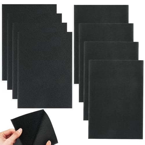 4er-Pack Klettband zum Nähen, 20x30CM Klettverschluss zum Nähen, Schwarz Klettband Breit, Klett zum nähen, Klettstreifen für Textilien, Kleidung, Schuhe 4er-Pack Klettband zum Nähen, 20x30CM Klettverschluss zum Nähen, Schwarz Klettband Breit, Klett zum nähen, Klettstreifen für Textilien, Kleidung, Schuhe von Tikplus