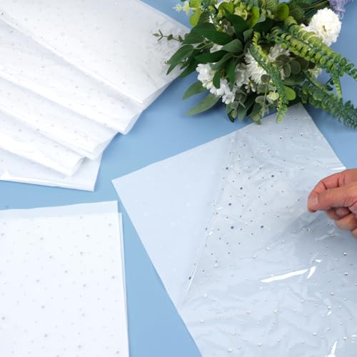 8 Bögen Strasssteine zum Aufbügeln, Glitzer Strass Patches Applikation zum Aufbügeln, Kristall Flache Runde Transfer Hotfix Strass Aufkleber für Kleidung, Jeans, Taschen, DIY-Basteln (2 mm, 4 mm) von Tikplus