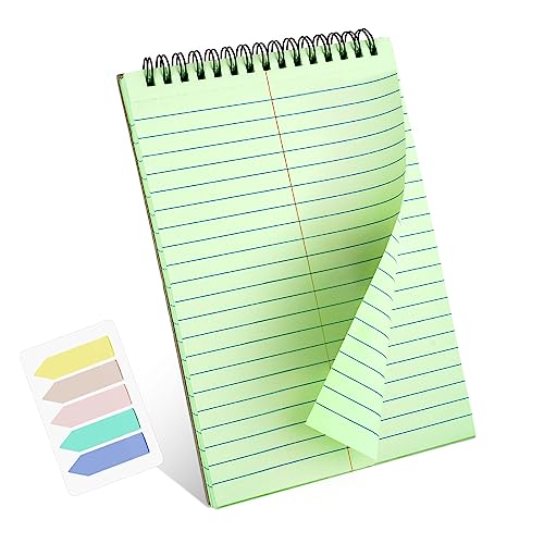 A5 Karteikarte Linierte, 50 Stücke Karteikarten Lernkarten, 14.8 * 21cm Spirale Notizblock mit Haftnotizen Tabs, Flashcards Lernzettel für Schulsachen, Lernen zubehör, Vokabelkarten, Treffen von Tikplus