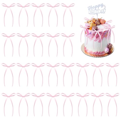 Rosa Schleifen Tortendeko, 26 Stück Schleifen für Torte, Bogen Tortendeko mit Perle, Schleifenband Hochzeitstorte Deko für Hochzeit Valentinstag Geburtstag - 2 Stil Rosa Schleifen Tortendeko, 26 Stück Schleifen für Torte, Bogen Tortendeko mit Perle, Schleifenband Hochzeitstorte Deko für Hochzeit Valentinstag Geburtstag - 2 Stil von Tikplus