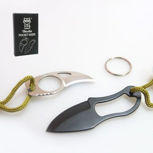 Tikuda Paketmesser 2PCS,Taschenmesser Key Knife Schlüsselanhänger Messer Tragbares Mini Messer Brieföffner EDC Messer Schlüsselmesser aus Edelstahl Camping Survival OutdoorMesser mit Schlüsselring Tikuda Paketmesser 2PCS,Taschenmesser Key Knife Schlüsselanhänger Messer Tragbares Mini Messer Brieföffner EDC Messer Schlüsselmesser aus Edelstahl Camping Survival OutdoorMesser mit Schlüsselring von Tikuda