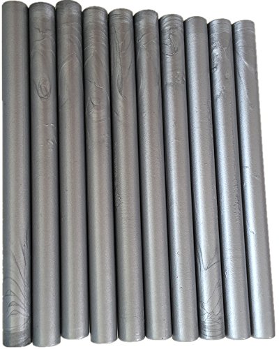 Tikwisdom 10 Siegelwachs-Stangen für Heißklebepistole, vintage, silber Tikwisdom 10 Siegelwachs-Stangen für Heißklebepistole, vintage, silber von Tikwisdom