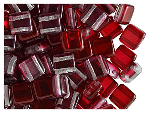 40 stk Tschechische Druckperlen Imitationsperlen Tile 6x6x3.2mm Garnet 40 stk Tschechische Druckperlen Imitationsperlen Tile 6x6x3.2mm Garnet von Tile Beads