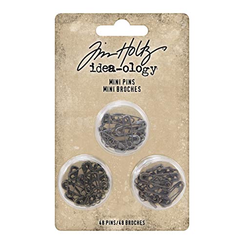 Tim Holtz - Advantus TH93790 Pins Mini-Sicherheitsnadeln, 3 Farben, Metall, antik, Einheitsgröße von Tim Holtz