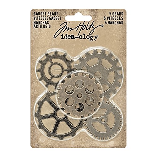 advantusidea-Ology Metall Gadget Gears, auf 2, antik Nickel, Messing und Kupfer, andere, Mehrfarbig von Tim Holtz Idea-ology