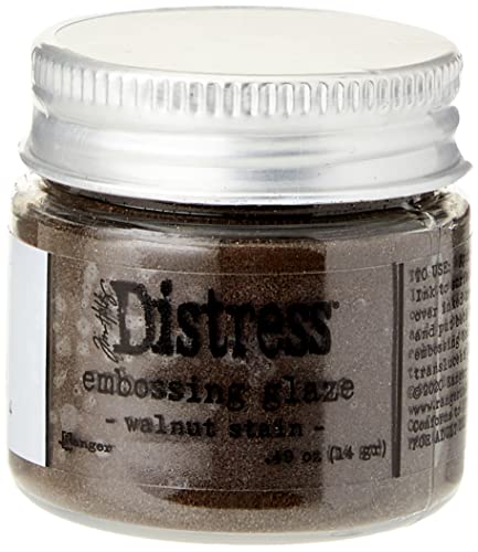 Tim Holtz - Ranger 621830 Glaze-Walnut Stain Ranger – Tim Holtz Distress Embossing-Glasur Lackierung, Walnuss-Beize, 1 oz jar von Ranger