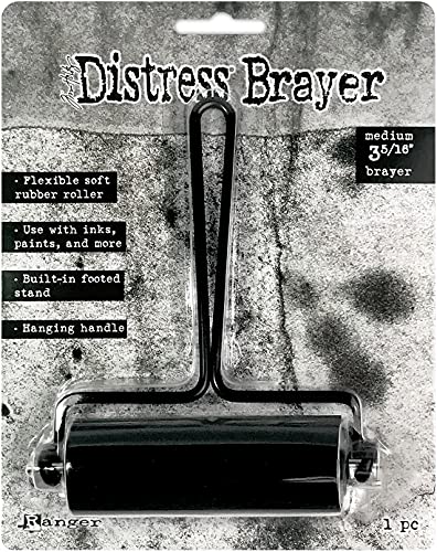 Ranger TDA75554 Distress Brayer Medium, grau, 3 5/16 inches von Ranger