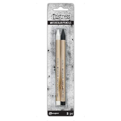 Tim Holtz Distress Watercolor Pencil 2/Pkg-Picket Fence & Black Soot Tim Holtz Distress Watercolor Pencil 2/Pkg-Picket Fence & Black Soot von Tim Holtz