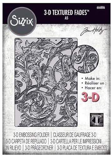 Tim Holtz Sizzix Prägeschablone, 3D-Textur, verblasst nicht, A5-Größe Tim Holtz Sizzix Prägeschablone, 3D-Textur, verblasst nicht, A5-Größe von Tim Holtz
