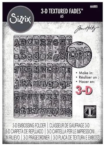 Tim Holtz Sizzix Schreibmaschinen-Prägeschablone, 3D-Textur, verblasst nicht, A5-Größe von Tim Holtz