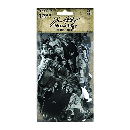 Tim Holtz 672142 Idea-Ology Paper Dolls Die-Cuts 133/Pkg-Mini Kunsthandwerk, Schwarz von Advantus