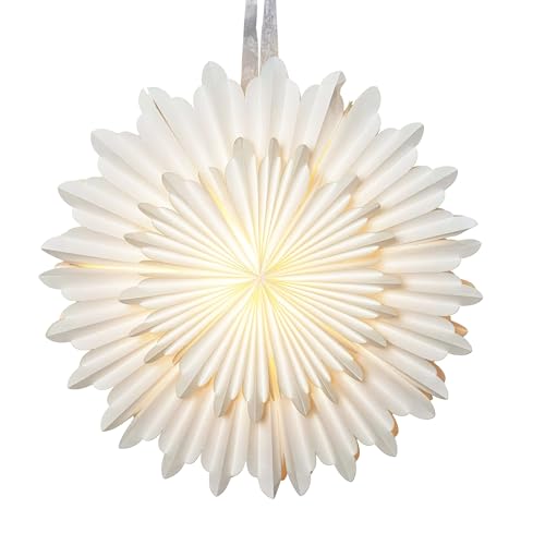 LED Papierblume - 42 cm, weiß, batteriebetrieben mit Timerfunktion - Erleuchten Sie Ihre Festtage mit dieser exklusiven Weihnachtsdekoration. LED Papierblume - 42 cm, weiß, batteriebetrieben mit Timerfunktion - Erleuchten Sie Ihre Festtage mit dieser exklusiven Weihnachtsdekoration. von Tim Home